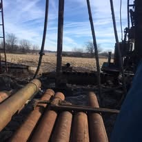 Pipe and equipment at an oilfield work site